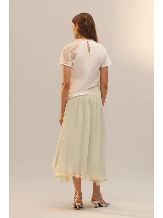 Zara Tops - ZARA LIMITED EDITION ASYMMETRIC LACE T-SHIRT